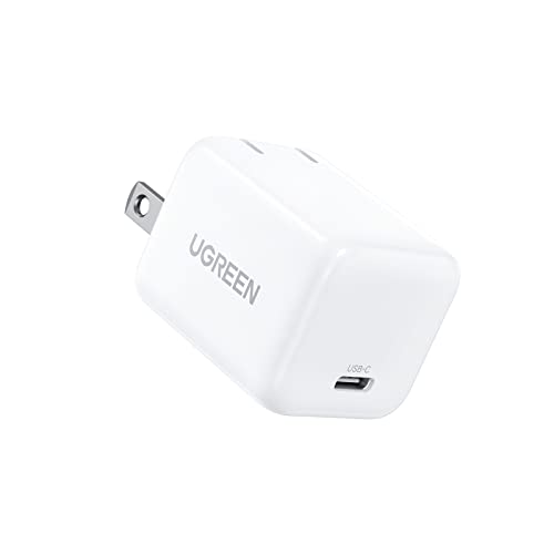 UGREEN 30W Mini Cargador USB C, GAN PD Cargador Rápido Portatil Compatible con iPhone 14 13 12 Pro MAX, Galaxy S23/S22/21, Pixel 7/7 Pr, iPad, MacBook Air